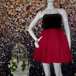 NWOT Speechless Black Velvet and Red Mini Occasion Holiday Dress WITH POCKETS